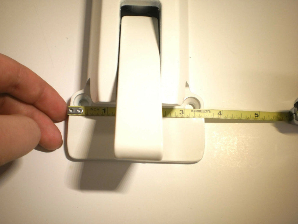 TWO- White Locking Cargo Trailer Cambar Door Auto Latch Vise Lock Cam Bar Handle (CBL-W-2X)