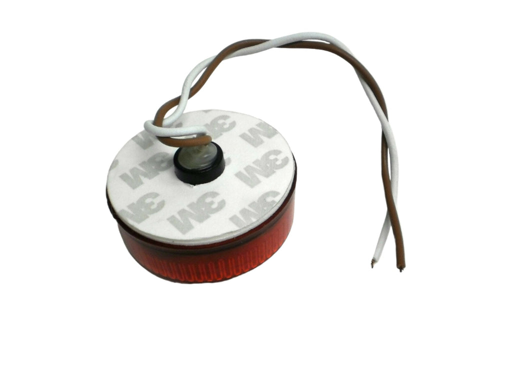 2" Red Round Sealed Clearance Marker Light 4 LED 3M Self Adhesive Back Mount  (J-15-SR)