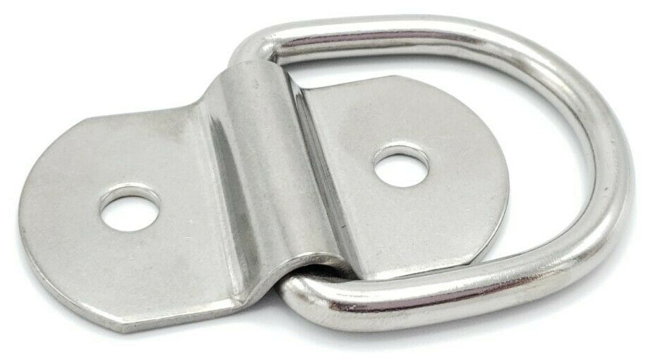 3/16" Stainless Steel Tie Down Lashing D Rings 1000# Rated Trailer  (SS10)