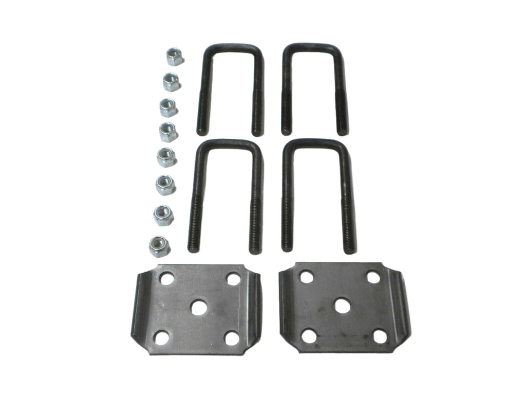 2-1/8 x 5-3/8" Square U Bolt Kit with Plates Trailer Boat Axles 1/2" 2 x 2 Tube (UBK-2000-SQ)