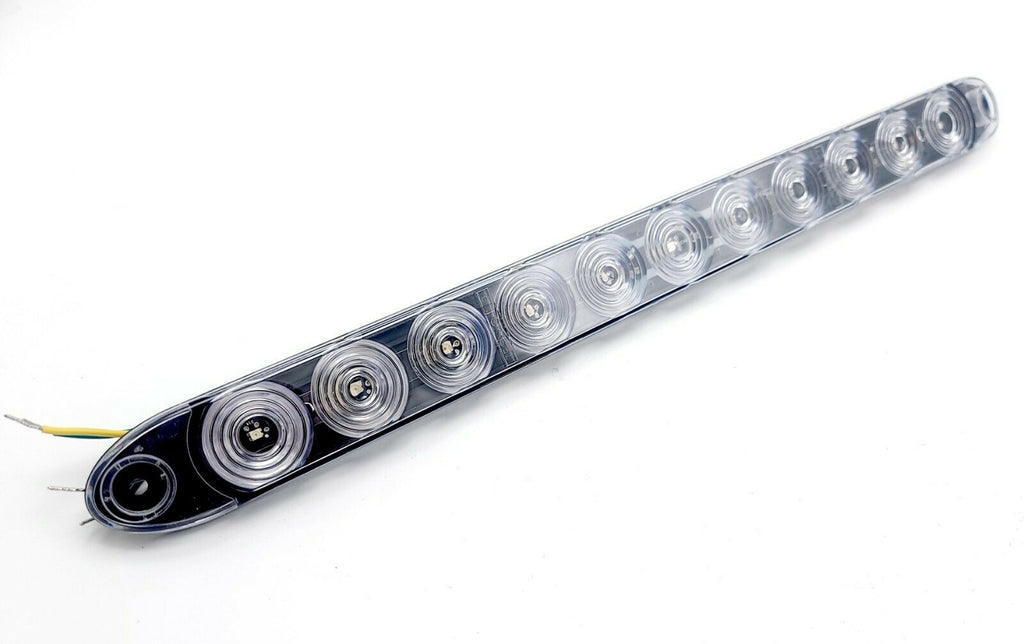 Tecniq 15" Low Profile ID Bar/Third Brake Red Light Clear Lens Trailer Truck (T11-RC00-1)