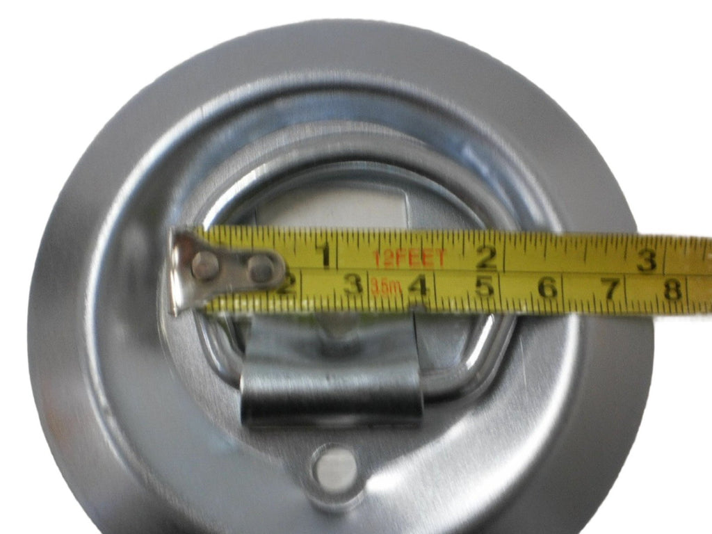 8- 4" Round Surface Mount D Ring Loop Rope Chain Tie Down Trailer 800# (RR08-8)