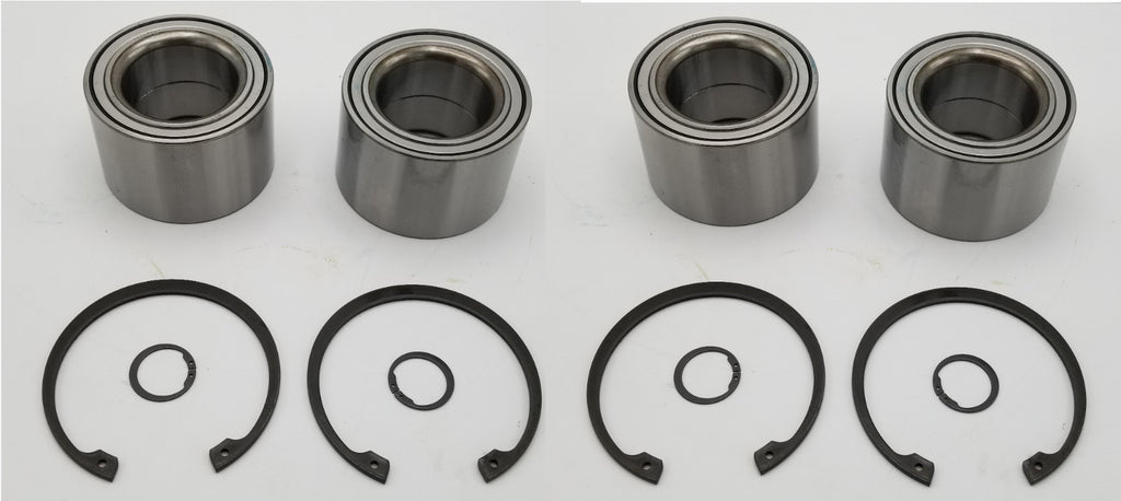 4 Pack 50mm Bearing Cartridge Kits w/Snap Rings Fits Dexter Never Lube Trailer Axle 8000# (T508454-KITX4)