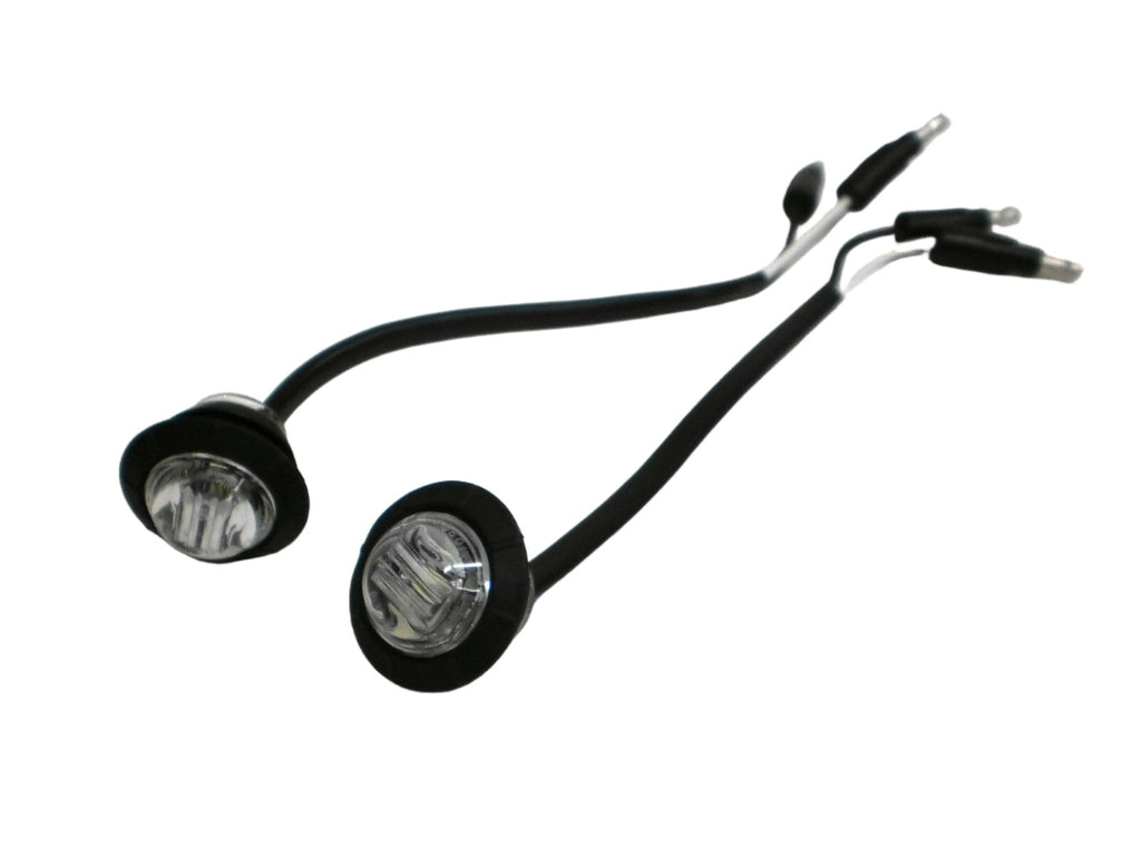 2 x Maxxima 3/4 Mini Red Clear LED Marker Clearance Light Motorcycle ATV Trailer (M09300RCL-LOTOF2)