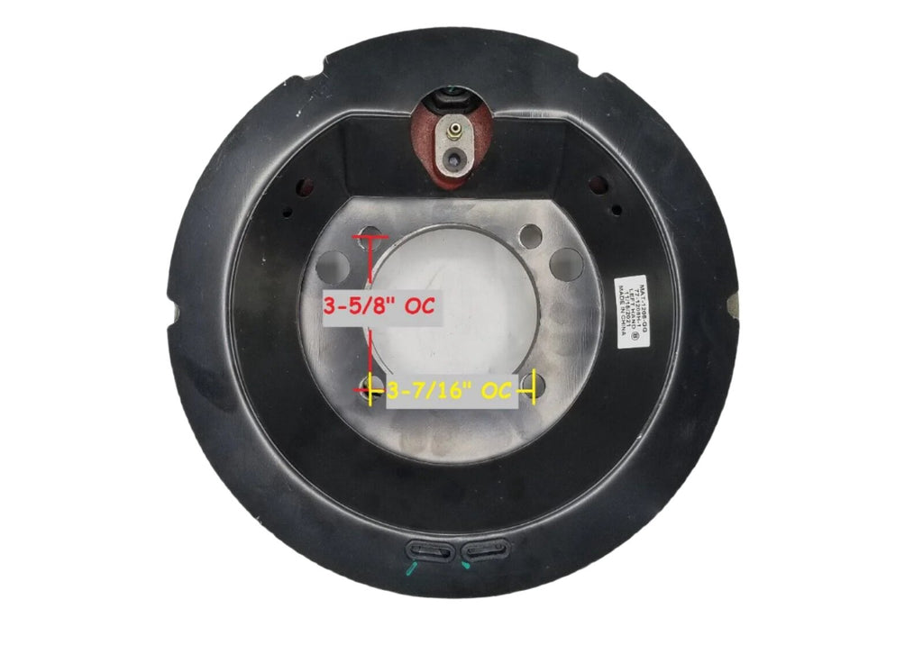 PAIR 12-1/4 x 3-3/8 Hydraulic 8K Backing Plate Trailer 4 Bolt 23-402 (77-1208H-1P)