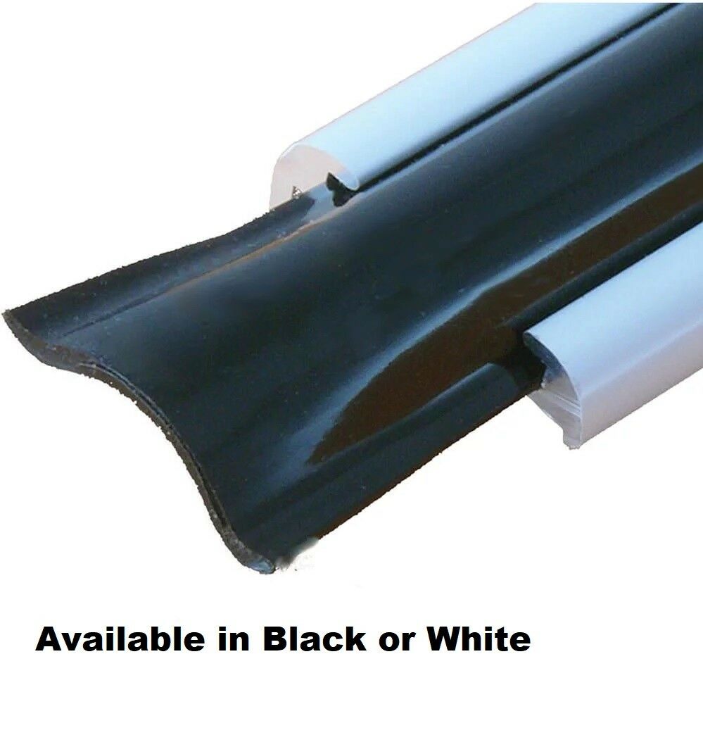 100 FT White 1" Vinyl Trim Insert Replacement Trailer Camper RV Motor Home (X101-LOT100)