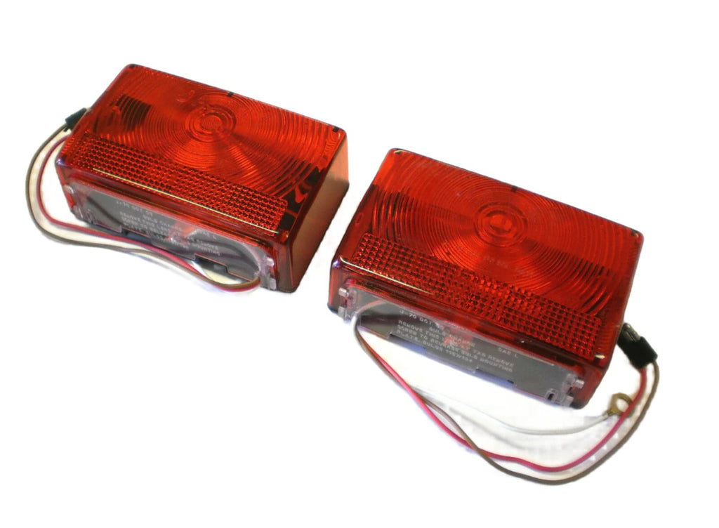 Pair Trailer Stop Turn Tail Lights – Jammy J-70 & J-70-L Box Style – Red Left & Right Set (J-70+J-70-L)