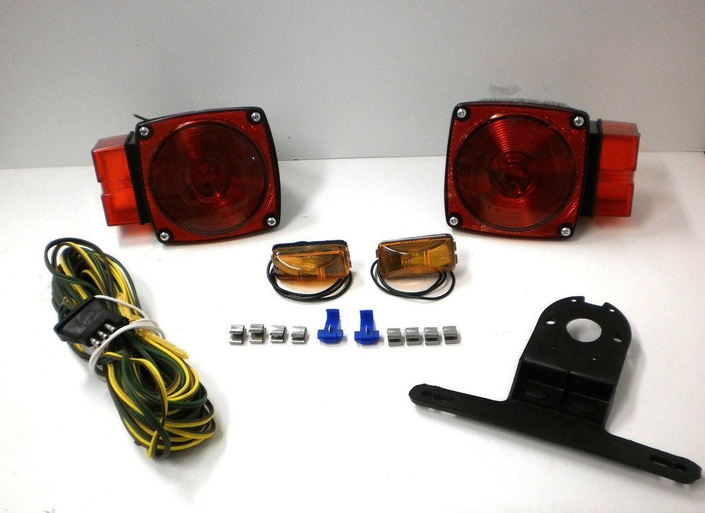 Trailer Camper Light Set Kit Boat SUBMERSIBLE Incandescent Box Stop Turn Tail (J-2044-NCD)