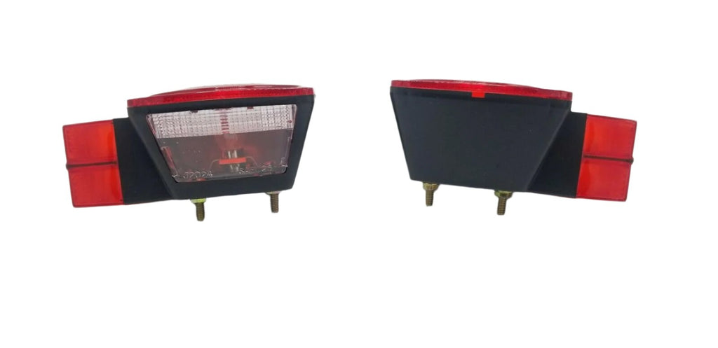 Pair Incandescent Box Light Over 80" Red Stop Turn Tail Boat RV Camper (J-2034 + J-2034-L)