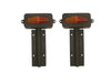 TWO - Diamond Red/Amber Fender Lights w/Brackets Trailer Camper Bargman  (DFL-A/R + TS180OFMB-LOTOF2)