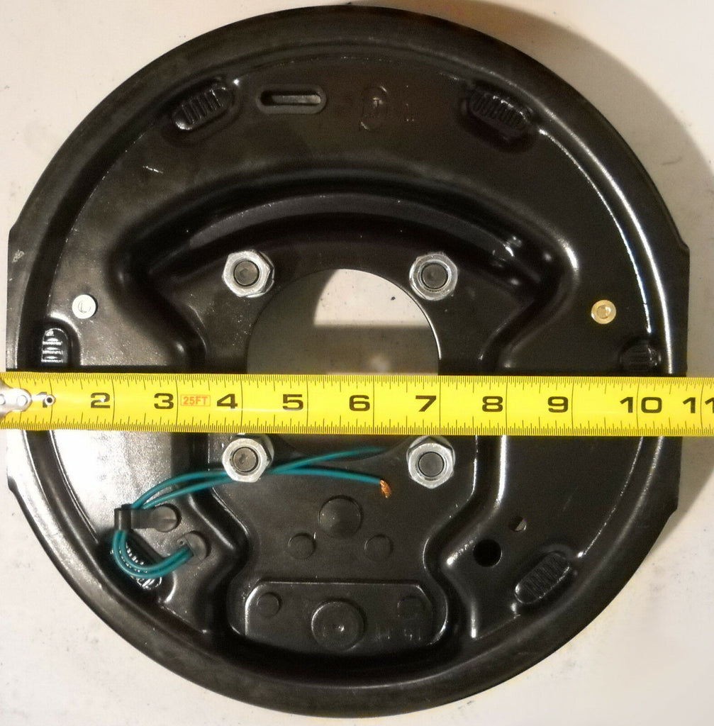 1- 5x4.75 3500# Drum W/10" Left Hand Electric Backing Plate Trailer axle Brake (945475-B-IMP-L)