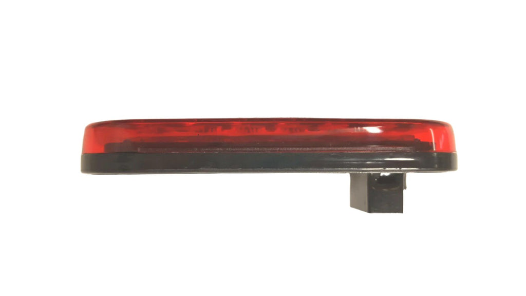 ONE - 6" LED Light Oval Stop Turn Tail Red Red 7 Diode Grommet Trailer Truck RV (J-67-R-LOTOF1)