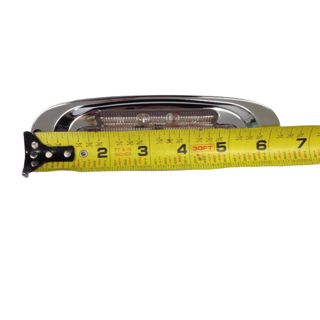 Maxxima LED Red Clear Oval Marker Clearance Light Stainless Steel Trim Trailer (M72270RCL-KIT)