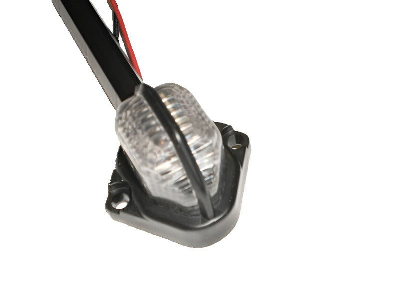 2-LED Trailer Camper Fender Lights wire guard-USA CLEAR (215-0050-1-LOTOF2)