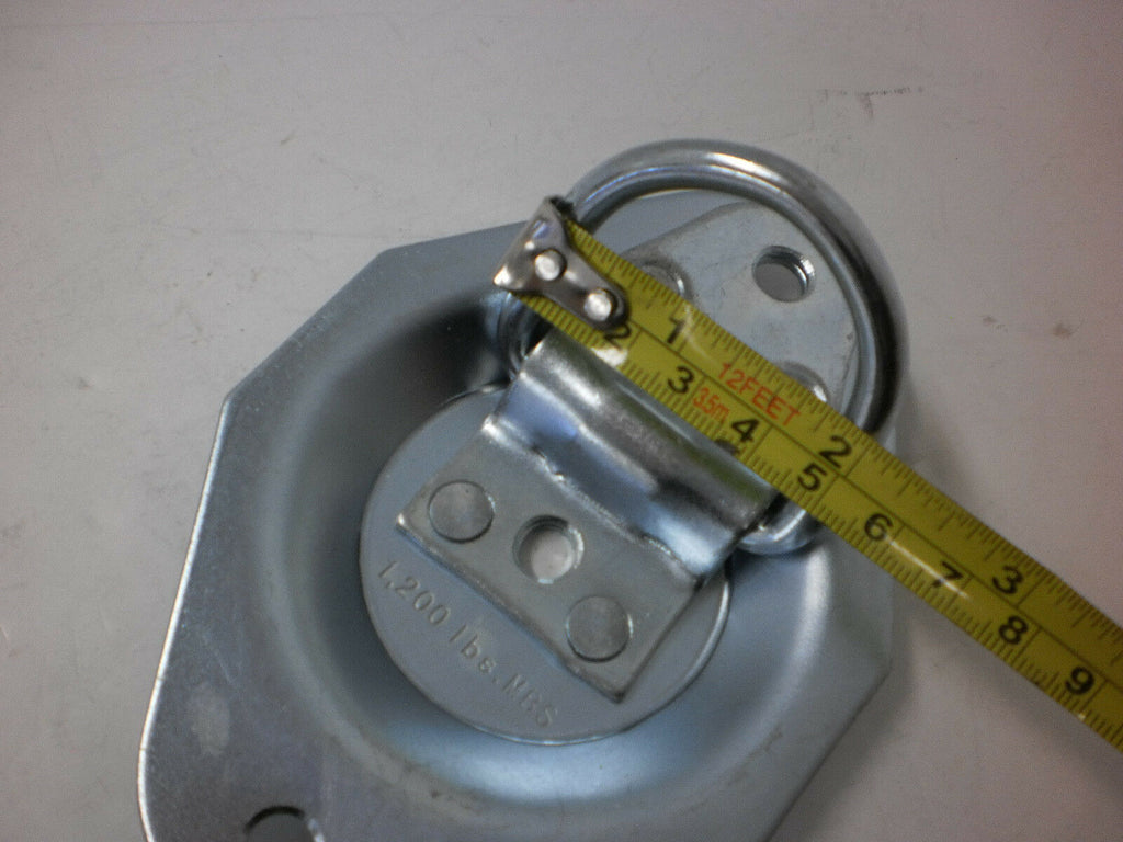 12 - 1/2" Recessed D Ring Rope Tie Down 1200# Rated Trailer ATV Snowmobile (RR01-LOTOF12)