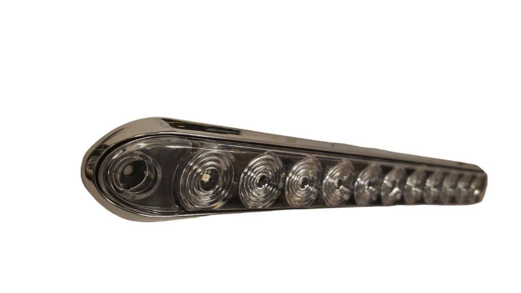 ONE TecNiq 15" Dual Function LED Amber Light Clear Lens Park Turn & Chrome Bezel (T10-AC00-1 + T10-0C00-1)