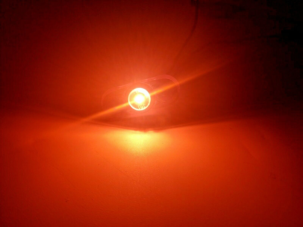 Oval P2 Rated 1-LED Surface Mount RED Lens 2-Wire LED Trailer Marker Light (J-57-R)