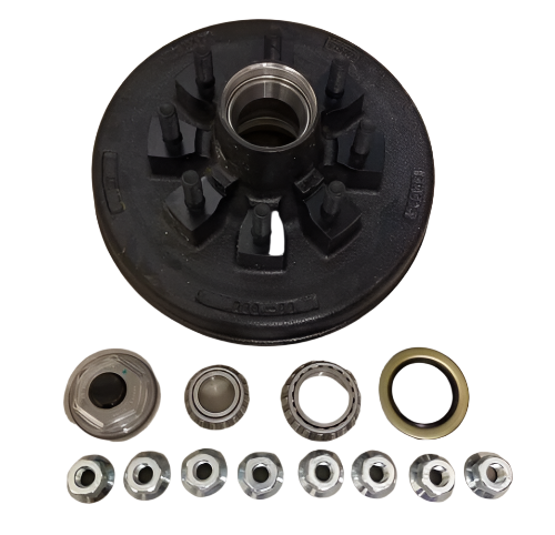 99-865-58HD-G-KIT Hybrid Hub Drum, 7000#, 8 x 6.5, AM, 5/8" Stud, With Bearings, Cap, and GREASE SEAL (Comparable to Lippert Hybrid L347627) (99-865-58HD-G-KIT)