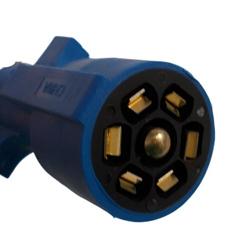 7 Way Trailer End Molded Plug w/ 12 feet of 7 Jacketed Wires RV Double Contact (J-7127-WH)
