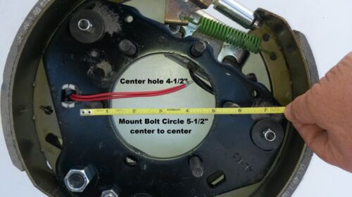 AL-KO 10K Left 12-1/4"x3-1/2 Backing Plate Brake K568255.2 ALKO Trailer Electric (023-528-00)