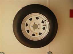 Aluminum Cargo Trailer Spare Tire Wall Mount Bracket 24" stud spacing RV Camper (STC-AH-24-KIT)