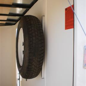 Aluminum H-Mount Spare Tire Carrier – 5×4.5 Bolt Pattern, 24? Stud Spacing Trailer Mount (STC-AH-24-KIT)