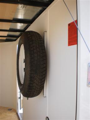 Aluminum Cargo Trailer Spare Tire Wall Mount Bracket 24" stud spacing RV Camper (STC-AH-24-KIT)