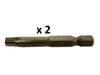 2- Torx Head Screwdriver Bits 1/4 in Hex Drive Head Deck 6 point Star Screw (T-30-LOTOF2)
